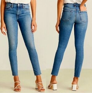 Joe's Jeans High Rise Skinny Ankle Raw Hem Jeans 33 Waist